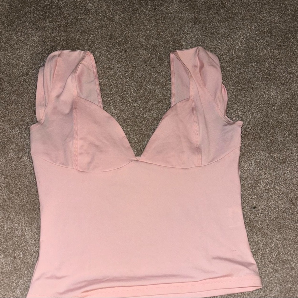 Elegant Pink Short Sleeve Top